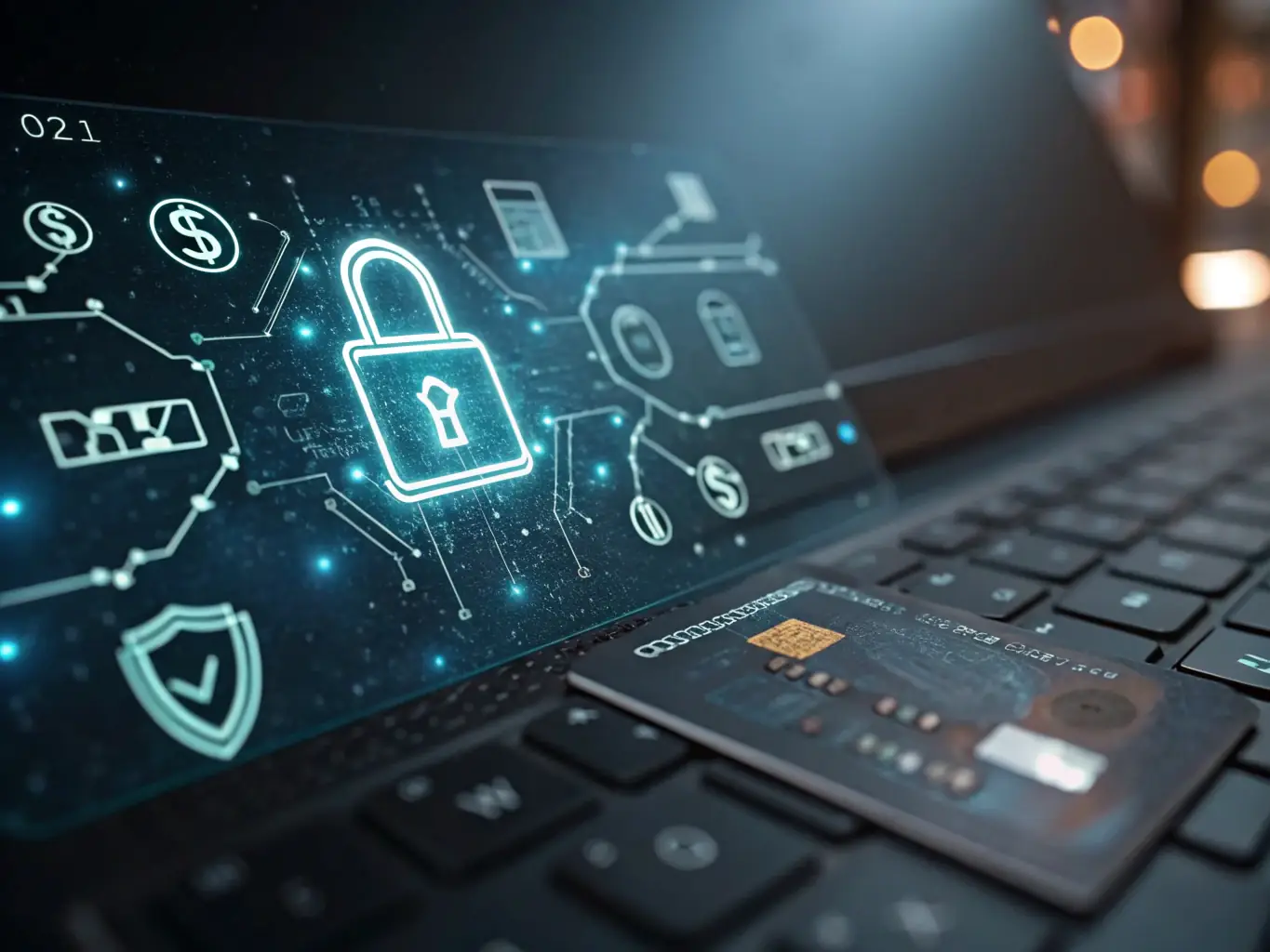 A digital illustration depicting a buyer sending funds to SWIFTERRANDS' secure escrow account, with a padlock icon symbolizing fund protection.